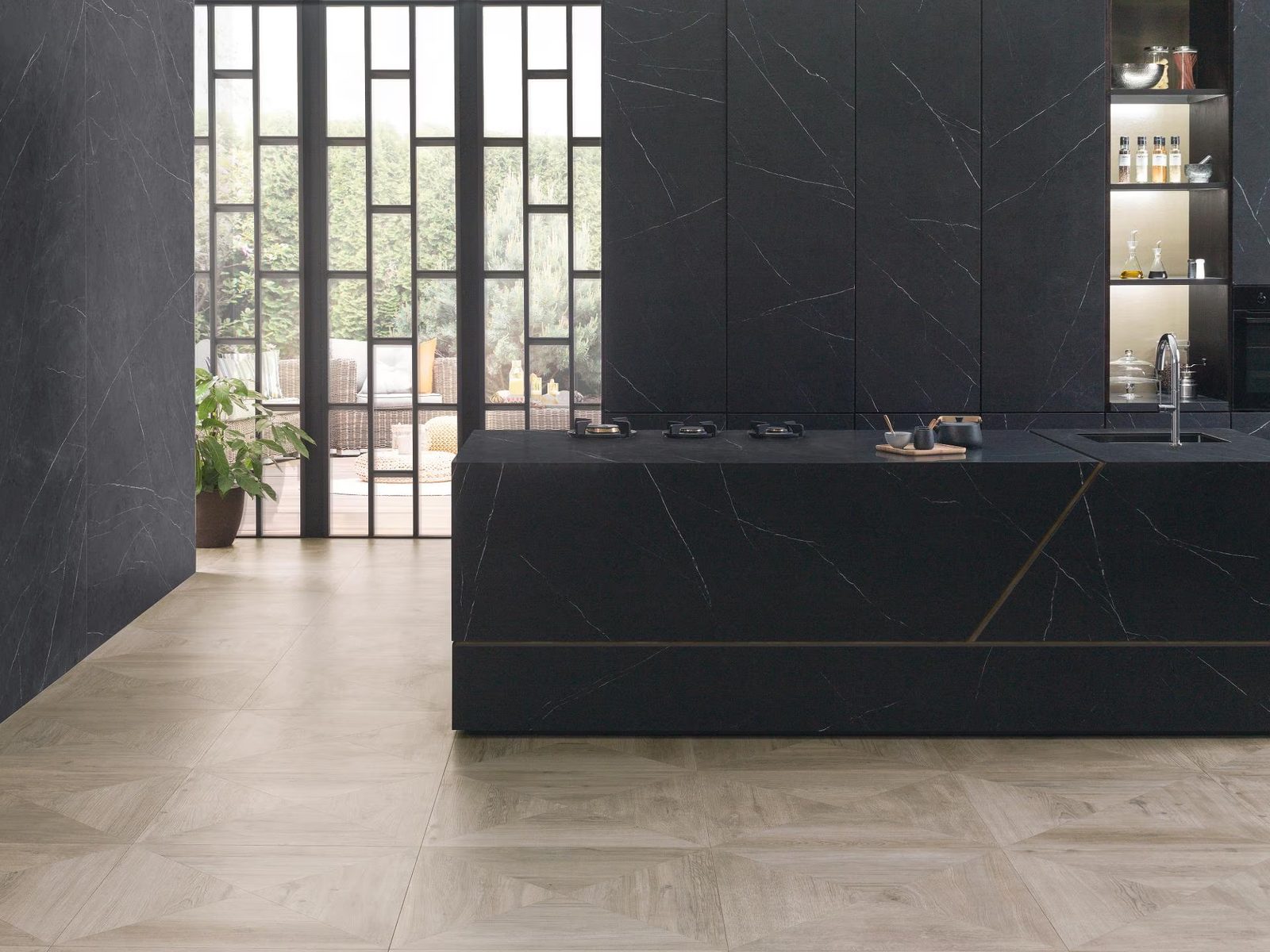 Zwart badkamer