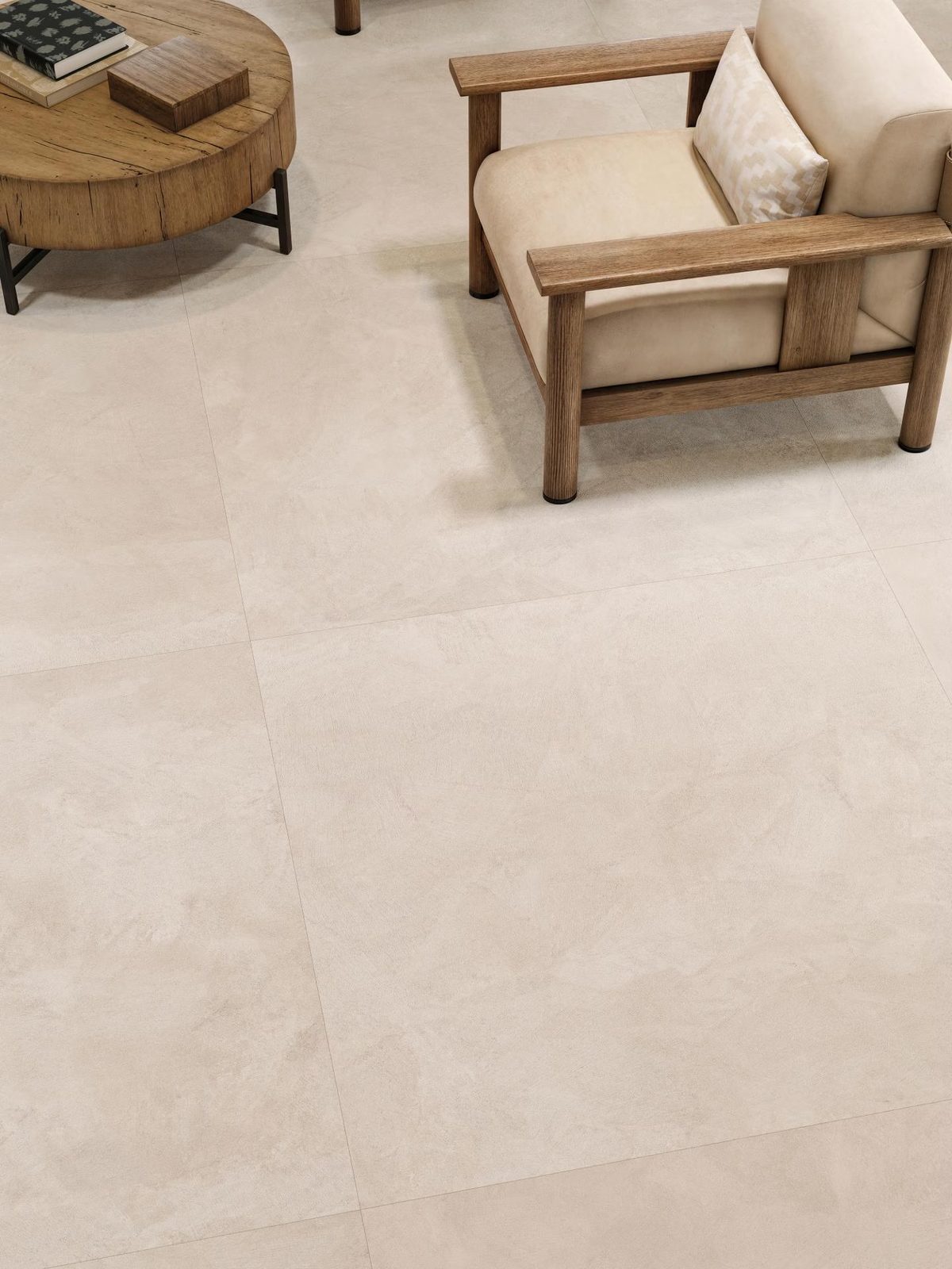 Beige badkamer met wastafel