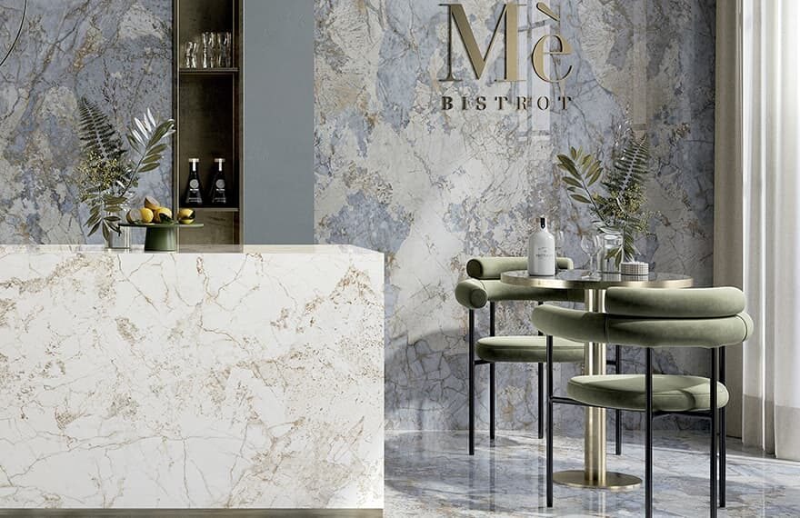 Wit marmerlook decor