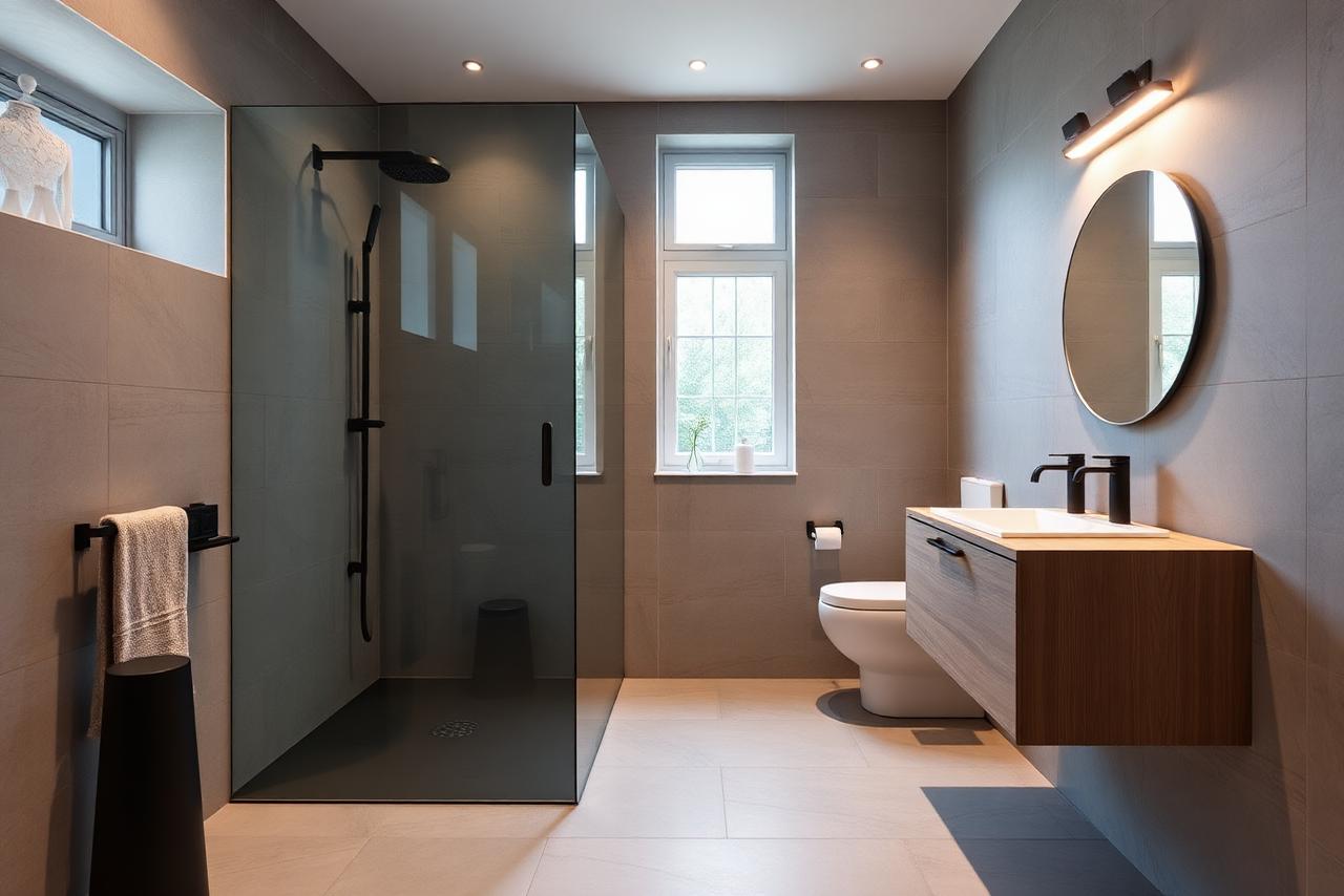 Gezinsbadkamer met inloopdouche in Overvecht - resultaat na renovatie