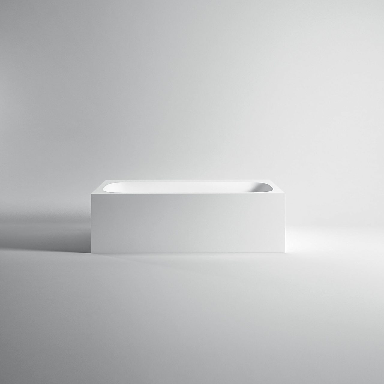 Kubisch mat wit solid surface bad van Rexa Design