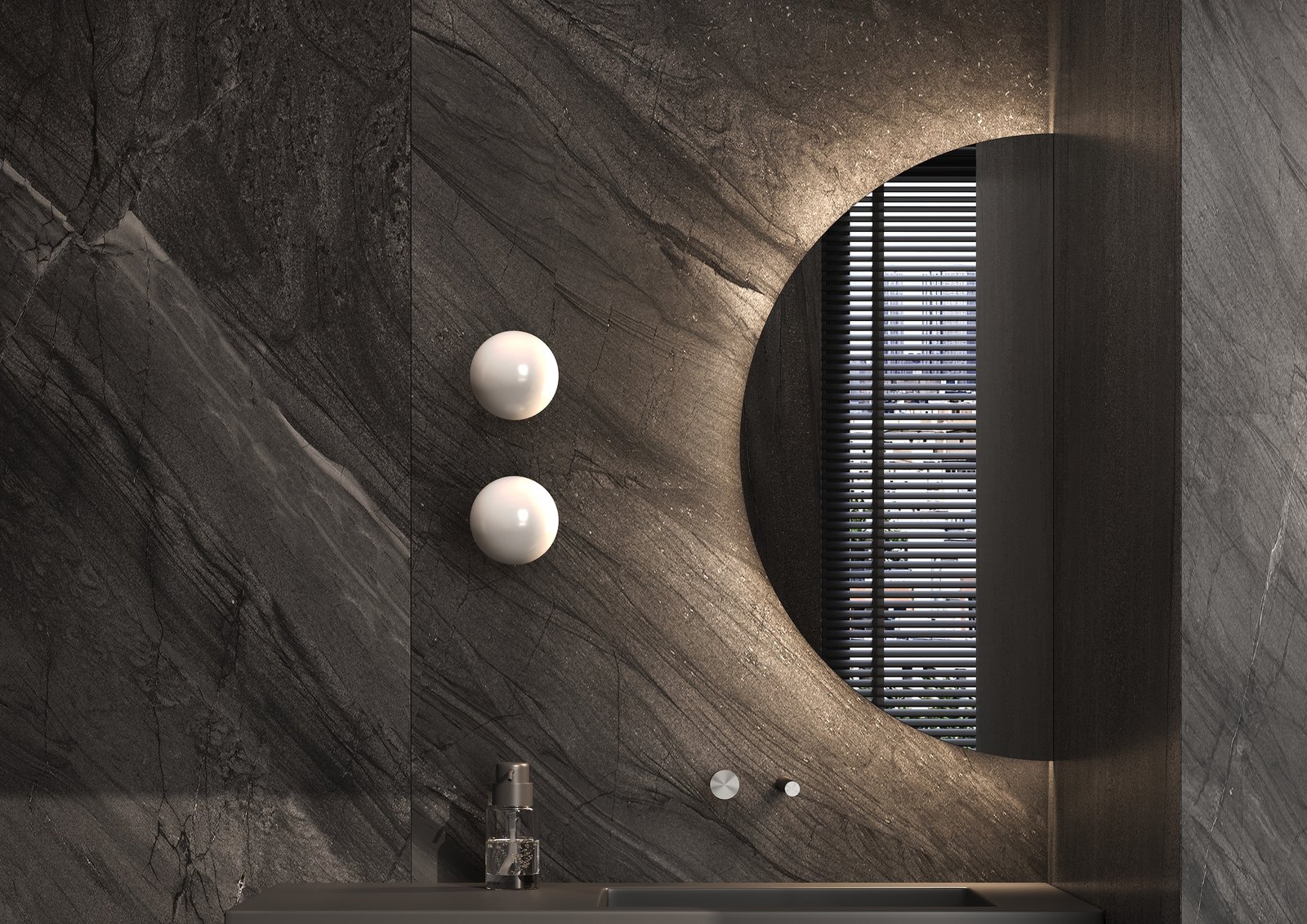 Toiletspiegel Sun