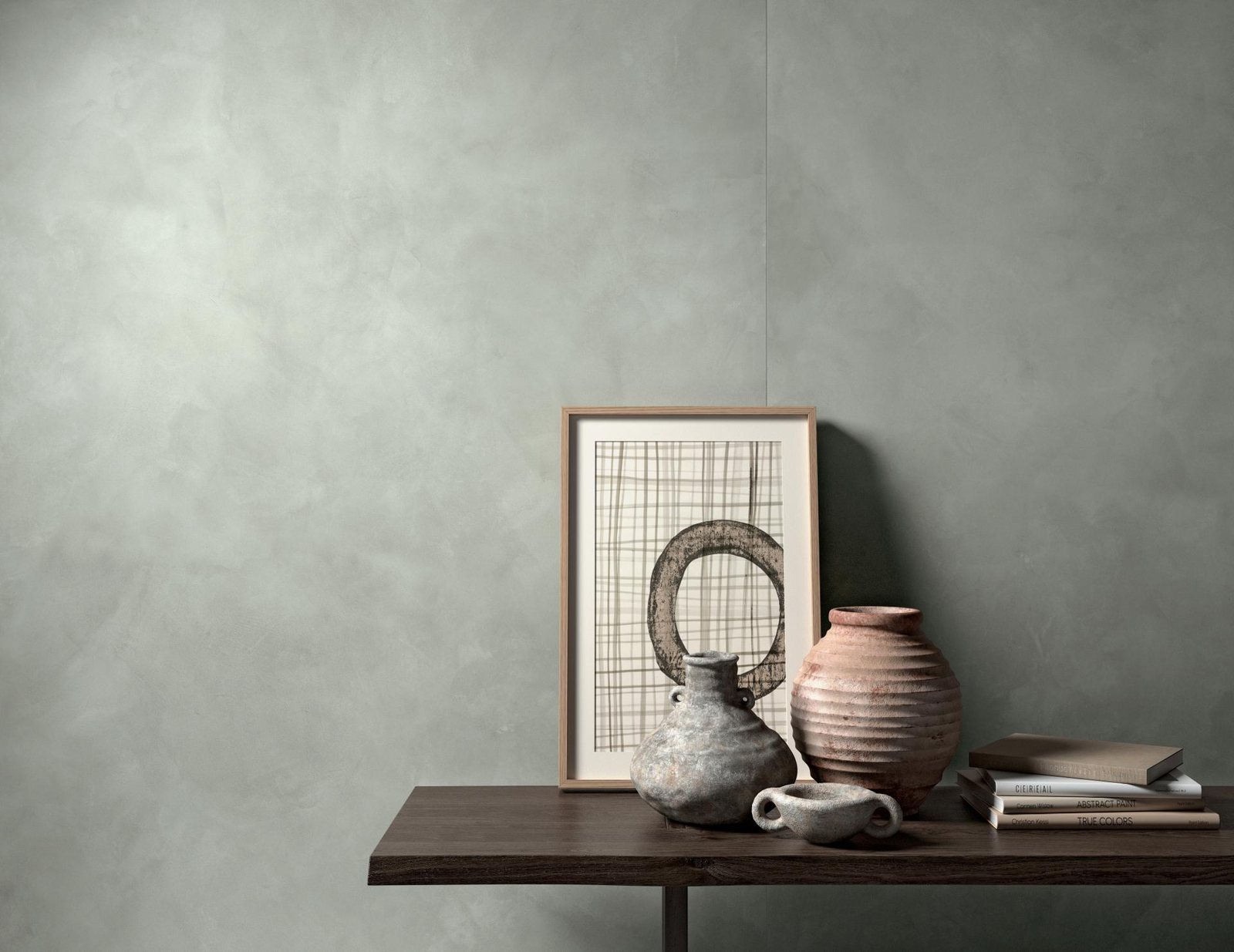Betonlook wandtegel met matte sluier