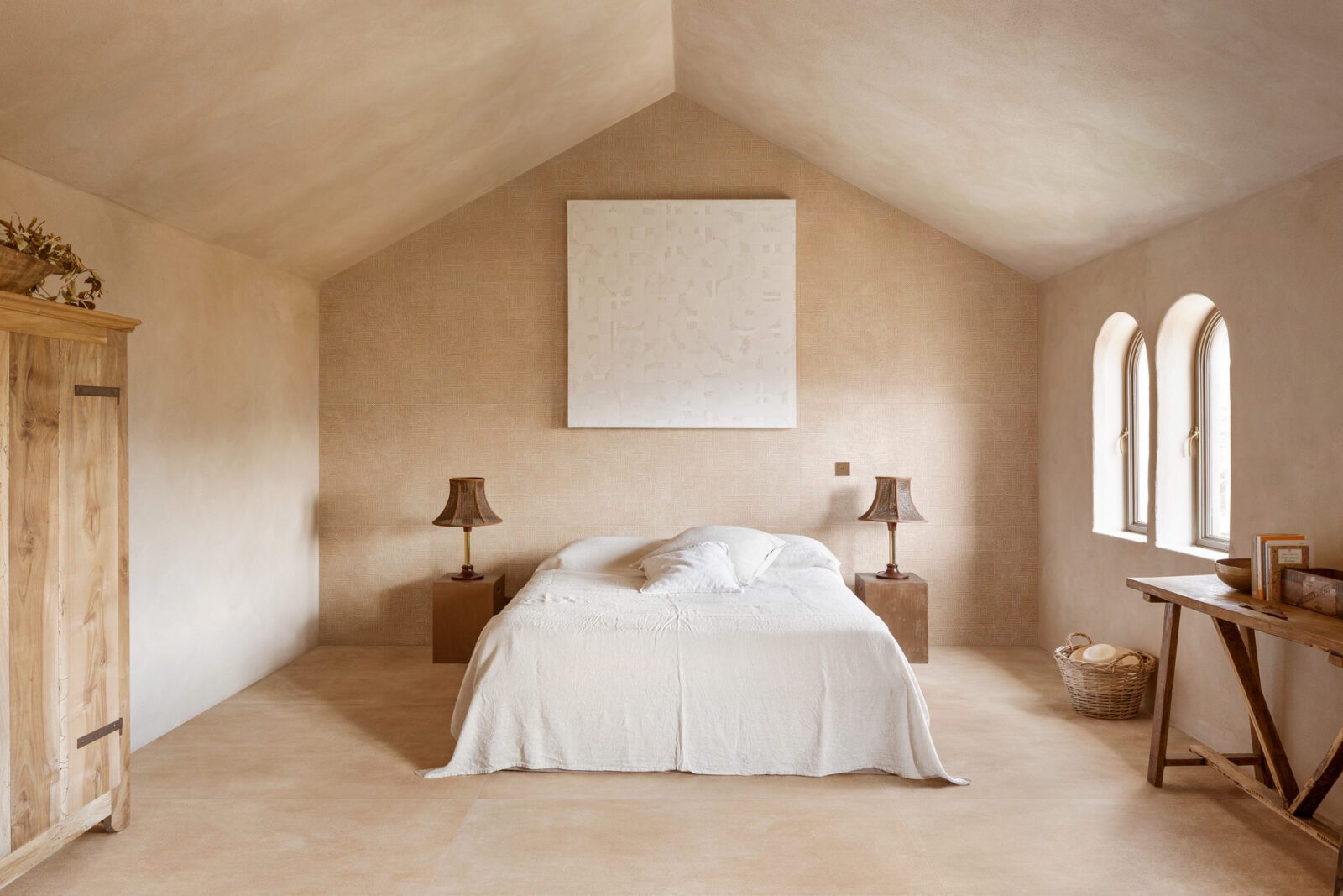 Aardetinten badkamer