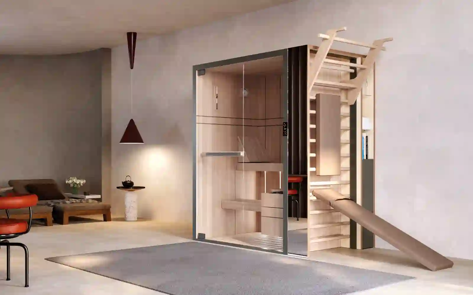 Celsius Sauna in een moderne badkamer