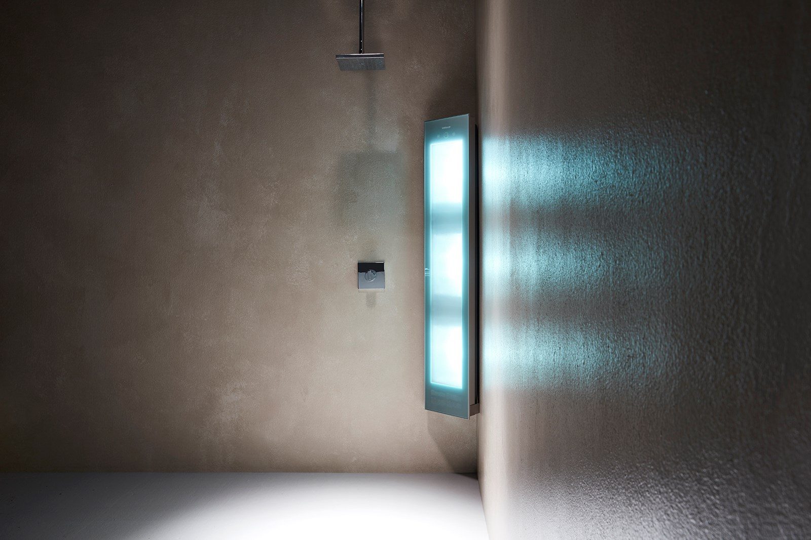 Grijze Sunshower Combi met UV-licht functie.