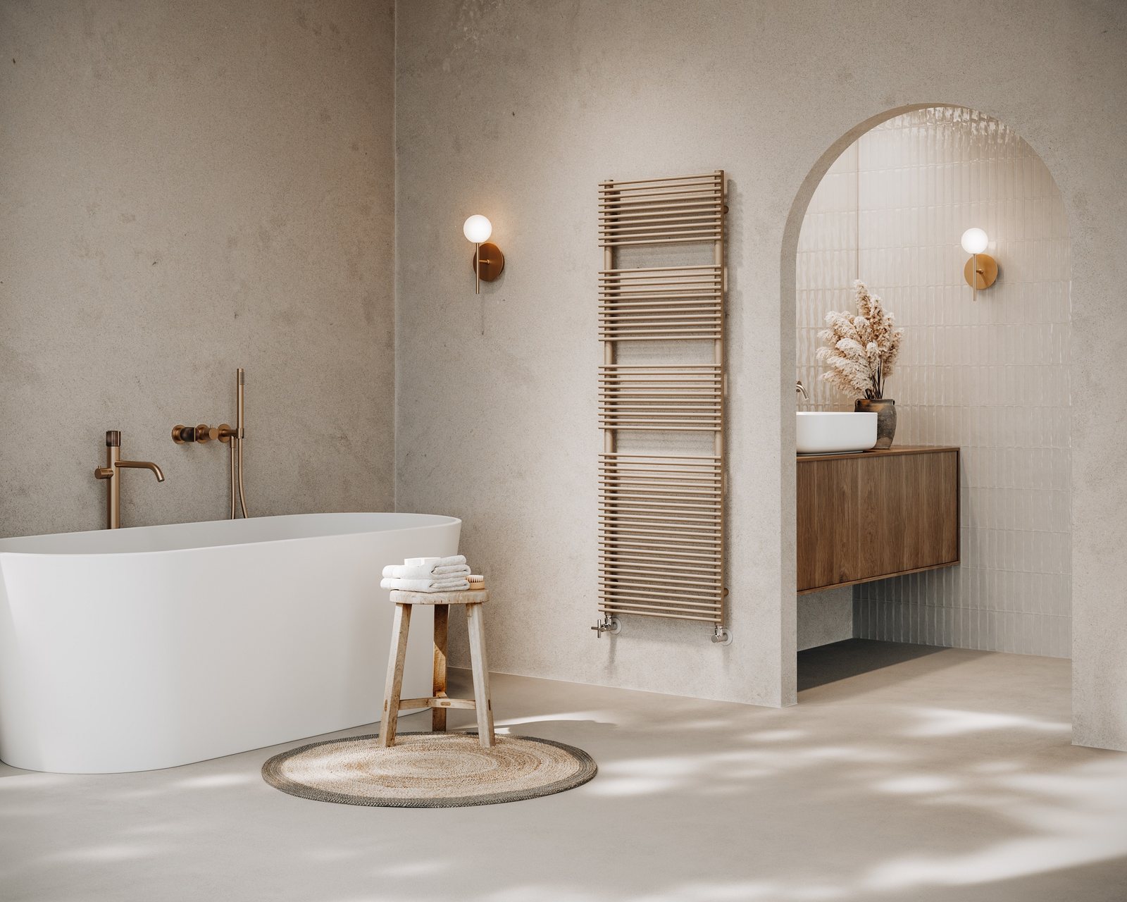 Radiator met warme afwerking