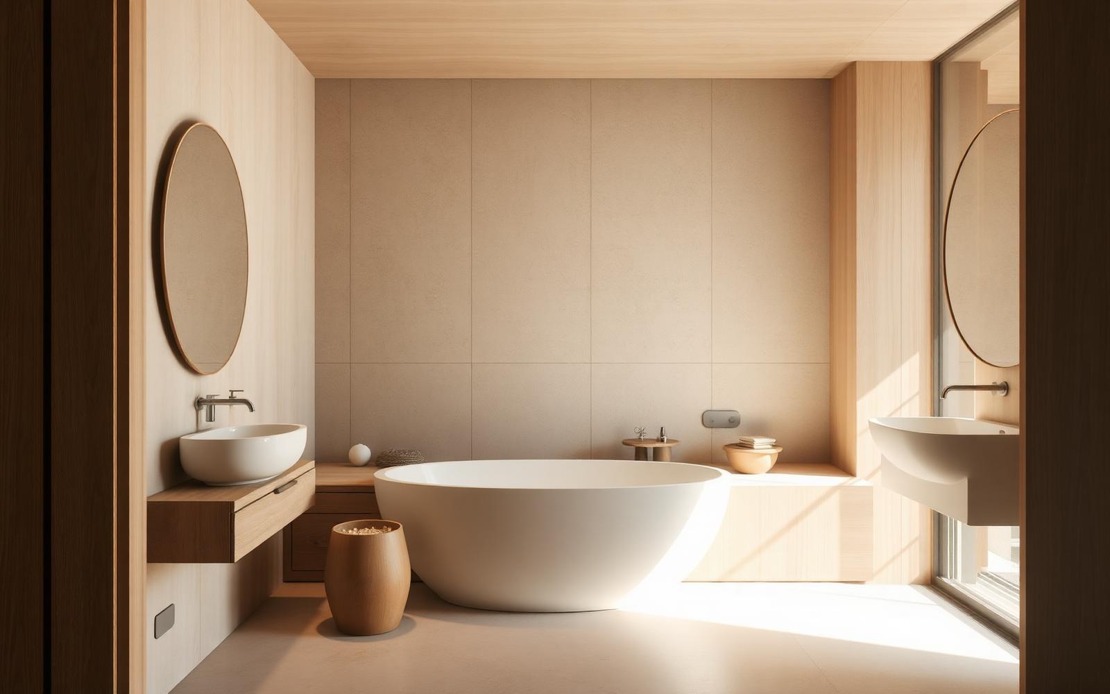 Japandi badkamer