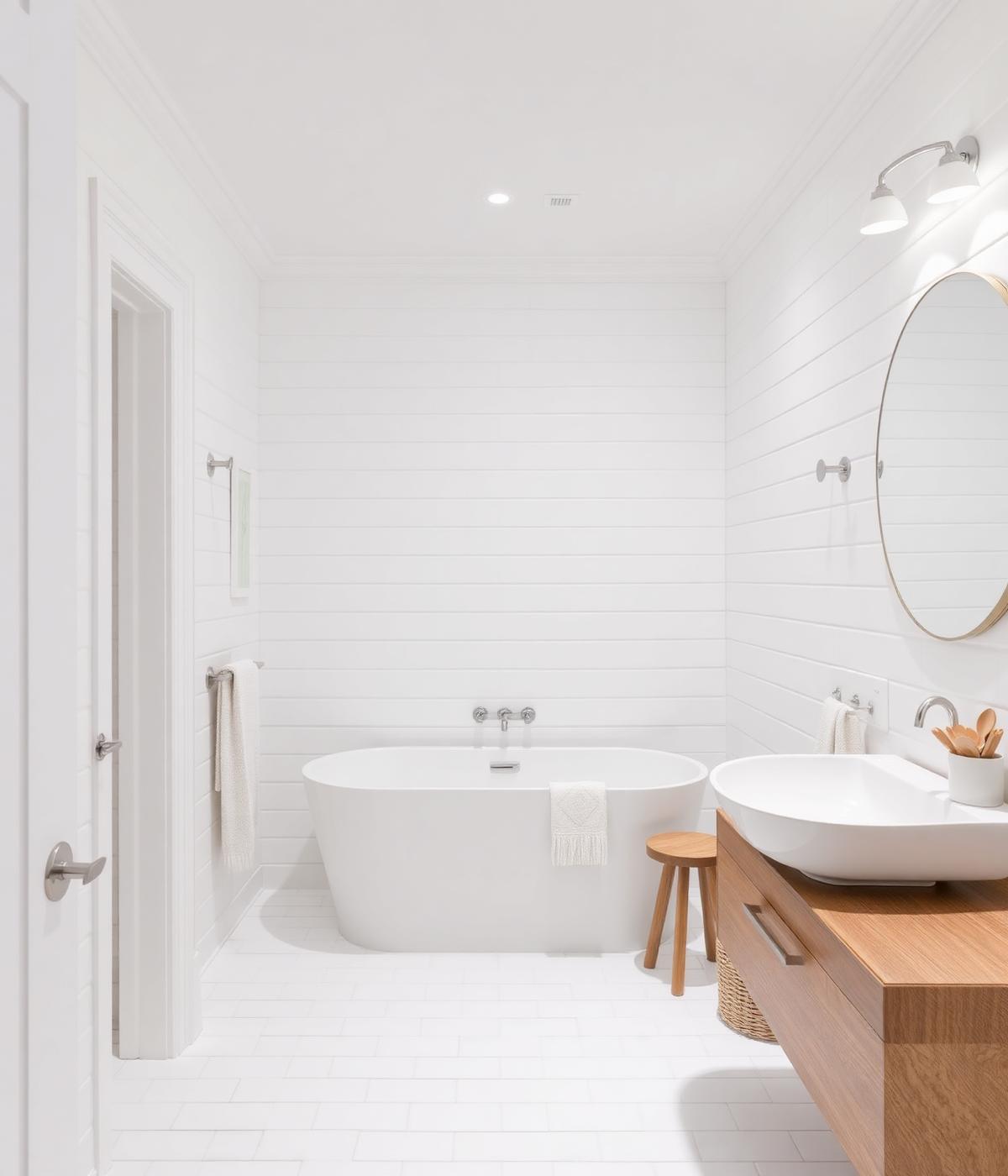 De tijdloze witte badkamer